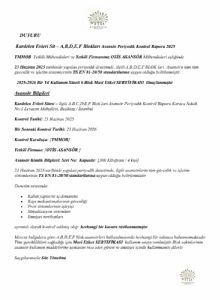 Asans�rle MMO kontrol 2026 mavi etiket sertifikalar�