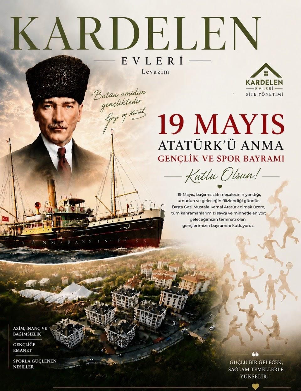 19 May�s Atat�rk'� Anma, Gen�lik ve Spor Bayram�m�z Kutlu Olsun!